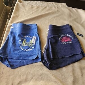 Old Navy Womens San Francisco Graphic Shorts - Blue and Navy